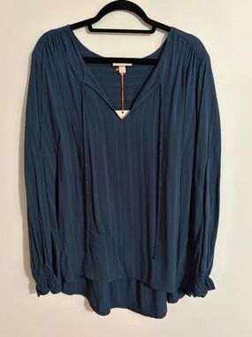 Target split-neck blouse